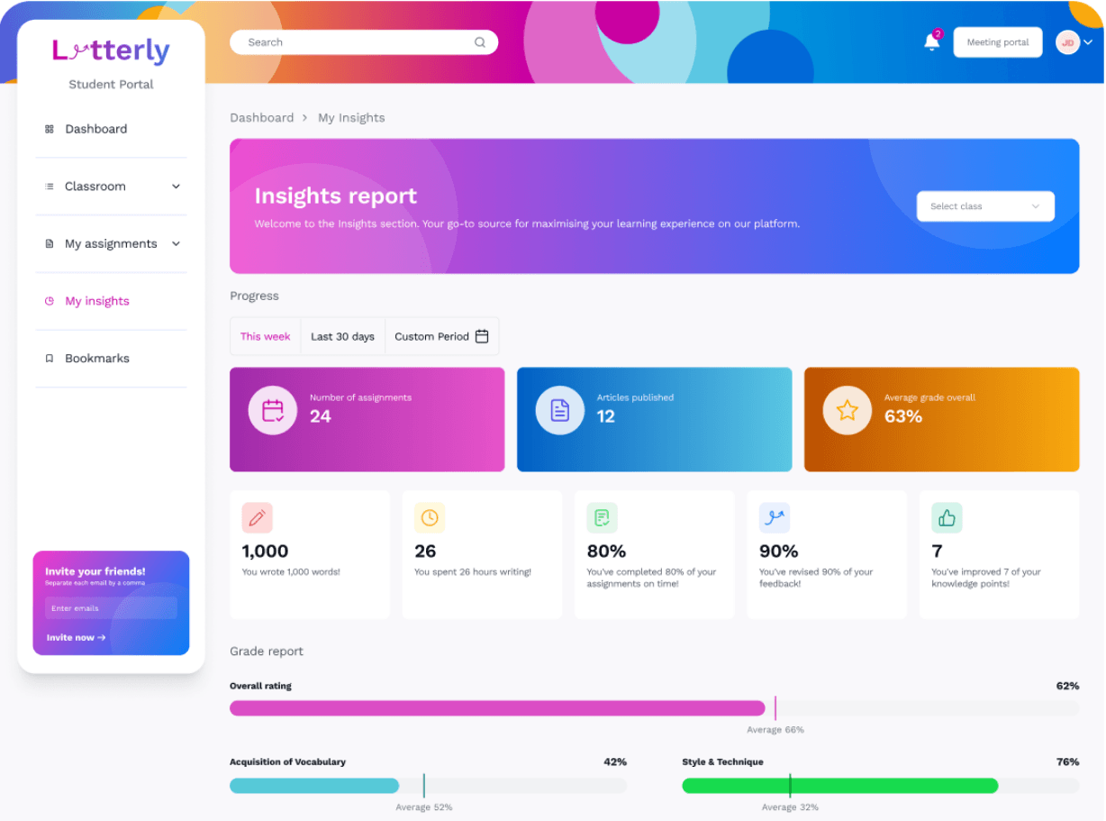Progress tracker screen
